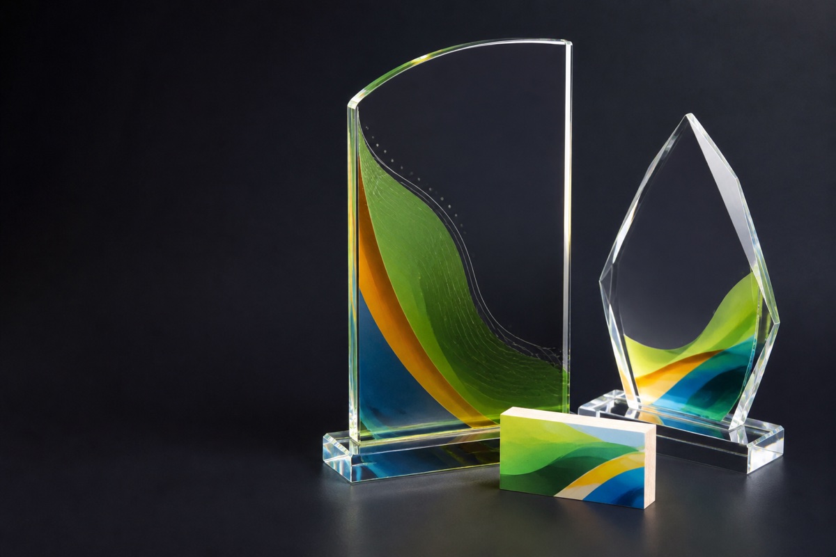 Custom acrylic signs, plaque, and awards