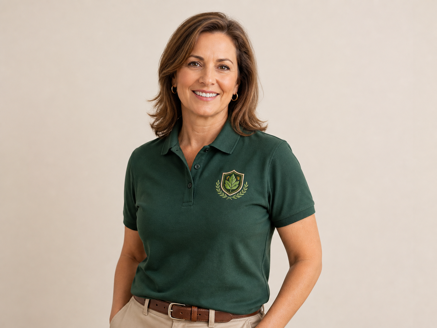 An embroidered professional polo shirt